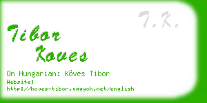 tibor koves business card
