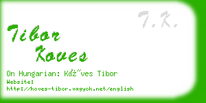 tibor koves business card